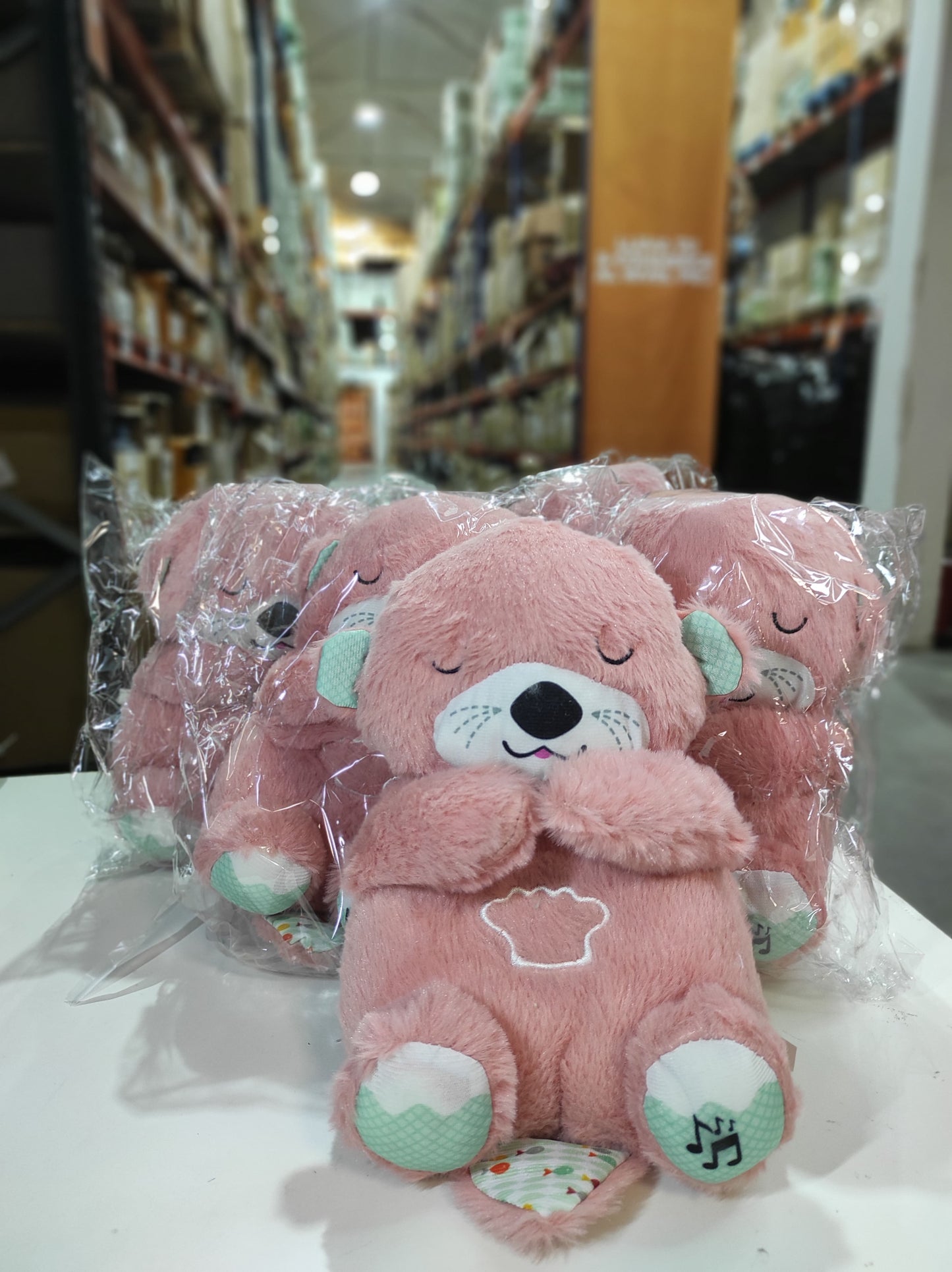 Peluche relajante para bebé que simula respiración ( nutria rosa ) - additional image 2